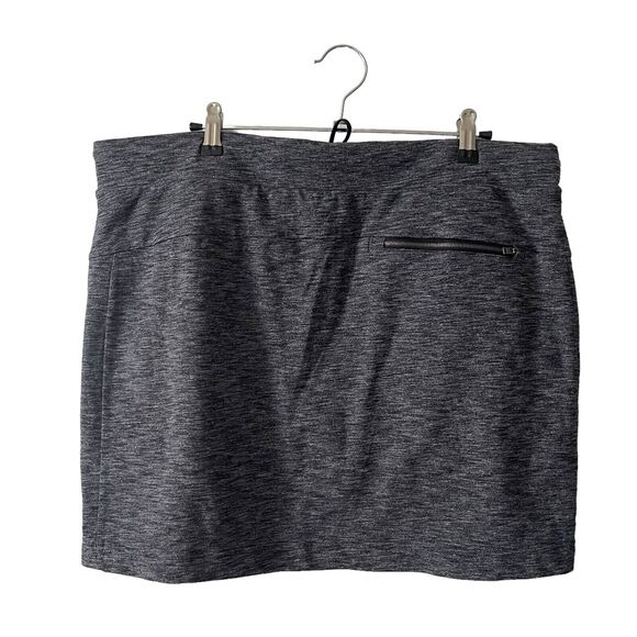 Athleta Large Modern Metro Skort Gray Pockets Casual Activewear Stretch - Picture 8 of 9